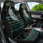 personalised-new-zealand-christmas-car-seat-cover-maori-fern-manaia-meri-kirihimete-with-papaua-shell