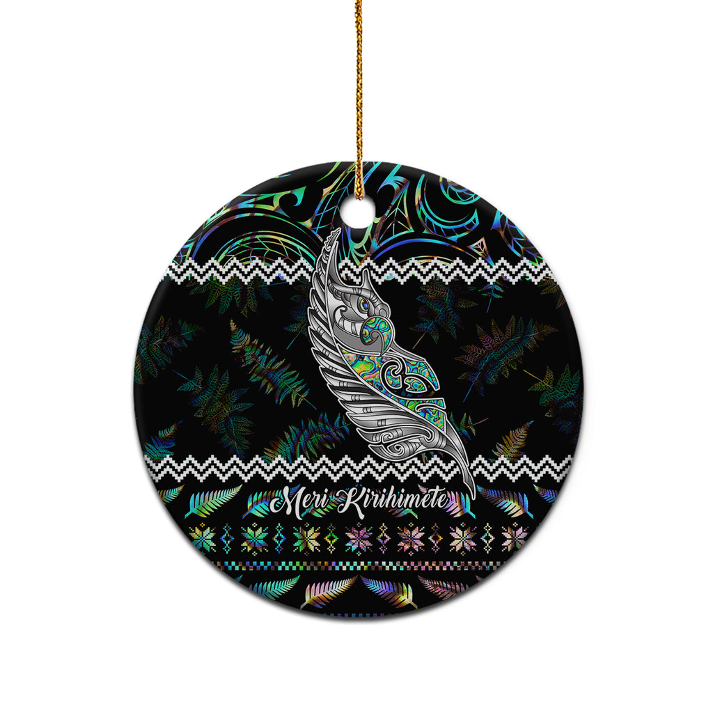 personalised-new-zealand-christmas-ceramic-ornament-maori-fern-manaia-meri-kirihimete-with-papaua-shell