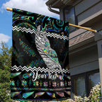 personalised-new-zealand-christmas-garden-flag-maori-fern-manaia-meri-kirihimete-with-papaua-shell