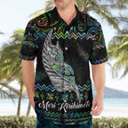 personalised-new-zealand-christmas-hawaiian-shirt-maori-fern-manaia-meri-kirihimete-with-papaua-shell