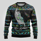 personalised-new-zealand-christmas-ugly-christmas-sweater-maori-fern-manaia-meri-kirihimete-with-papaua-shell