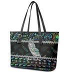 personalised-new-zealand-christmas-leather-tote-bag-maori-fern-manaia-meri-kirihimete-with-papaua-shell