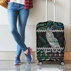 personalised-new-zealand-christmas-luggage-cover-maori-fern-manaia-meri-kirihimete-with-papaua-shell