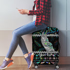 personalised-new-zealand-christmas-luggage-cover-maori-fern-manaia-meri-kirihimete-with-papaua-shell