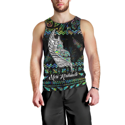 personalised-new-zealand-christmas-men-tank-top-maori-fern-manaia-meri-kirihimete-with-papaua-shell