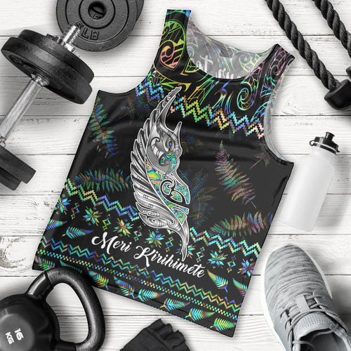 personalised-new-zealand-christmas-men-tank-top-maori-fern-manaia-meri-kirihimete-with-papaua-shell
