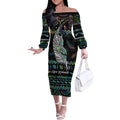 personalised-new-zealand-christmas-off-the-shoulder-long-sleeve-dress-maori-fern-manaia-meri-kirihimete-with-papaua-shell