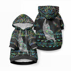Personalised New Zealand Christmas Pet Hoodie Maori Fern Manaia Meri Kirihimete with Papaua Shell
