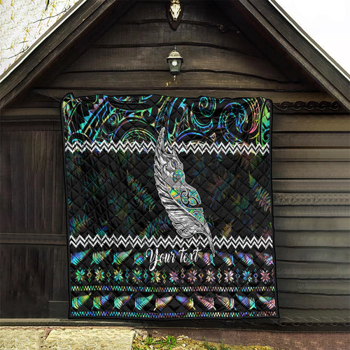 personalised-new-zealand-christmas-quilt-maori-fern-manaia-meri-kirihimete-with-papaua-shell
