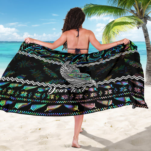 personalised-new-zealand-christmas-sarong-maori-fern-manaia-meri-kirihimete-with-papaua-shell