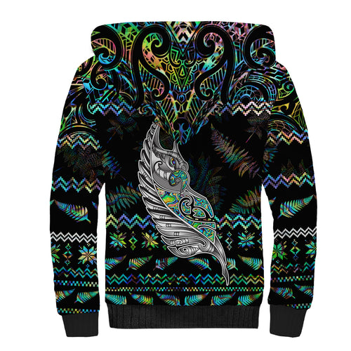personalised-new-zealand-christmas-sherpa-hoodie-maori-fern-manaia-meri-kirihimete-with-papaua-shell