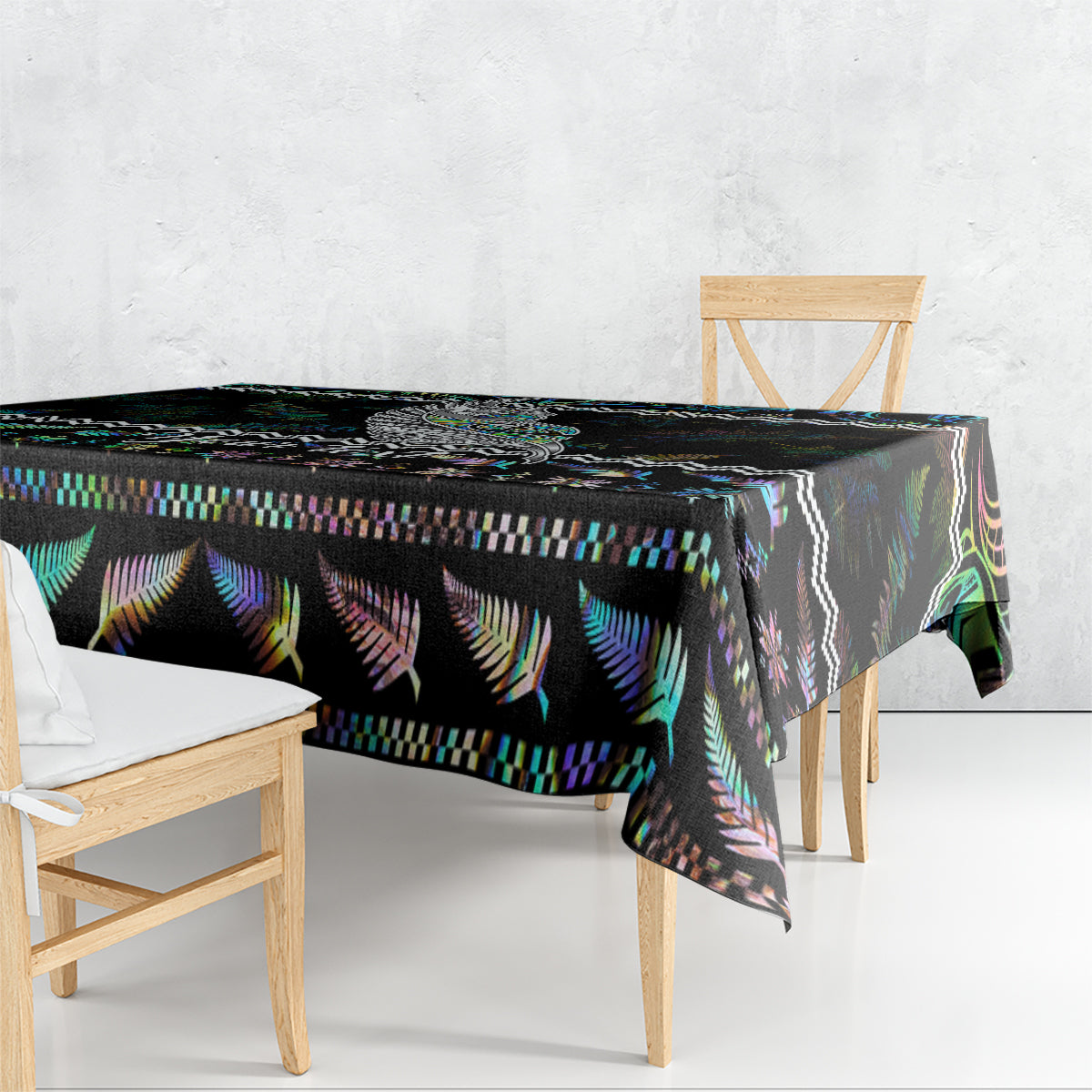 personalised-new-zealand-christmas-tablecloth-maori-fern-manaia-meri-kirihimete-with-papaua-shell