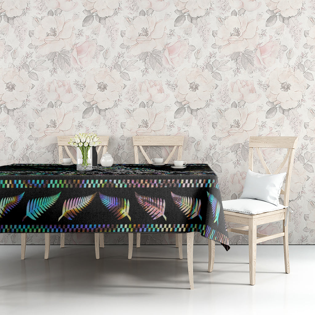 personalised-new-zealand-christmas-tablecloth-maori-fern-manaia-meri-kirihimete-with-papaua-shell