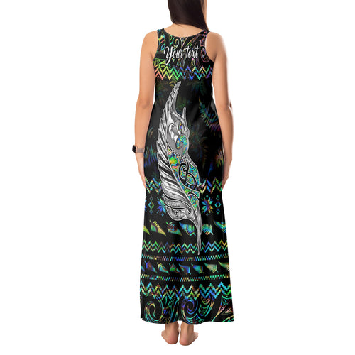 personalised-new-zealand-christmas-tank-maxi-dress-maori-fern-manaia-meri-kirihimete-with-papaua-shell