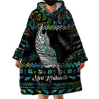 personalised-new-zealand-christmas-wearable-blanket-hoodie-maori-fern-manaia-meri-kirihimete-with-papaua-shell
