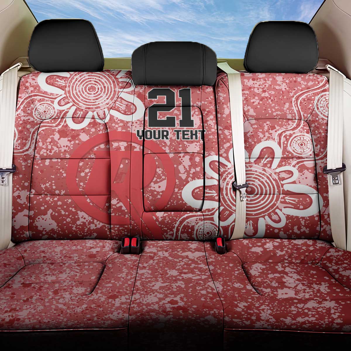 Australian Renegades Cricket Custom Back Car Seat Cover Minimalism Aboriginal