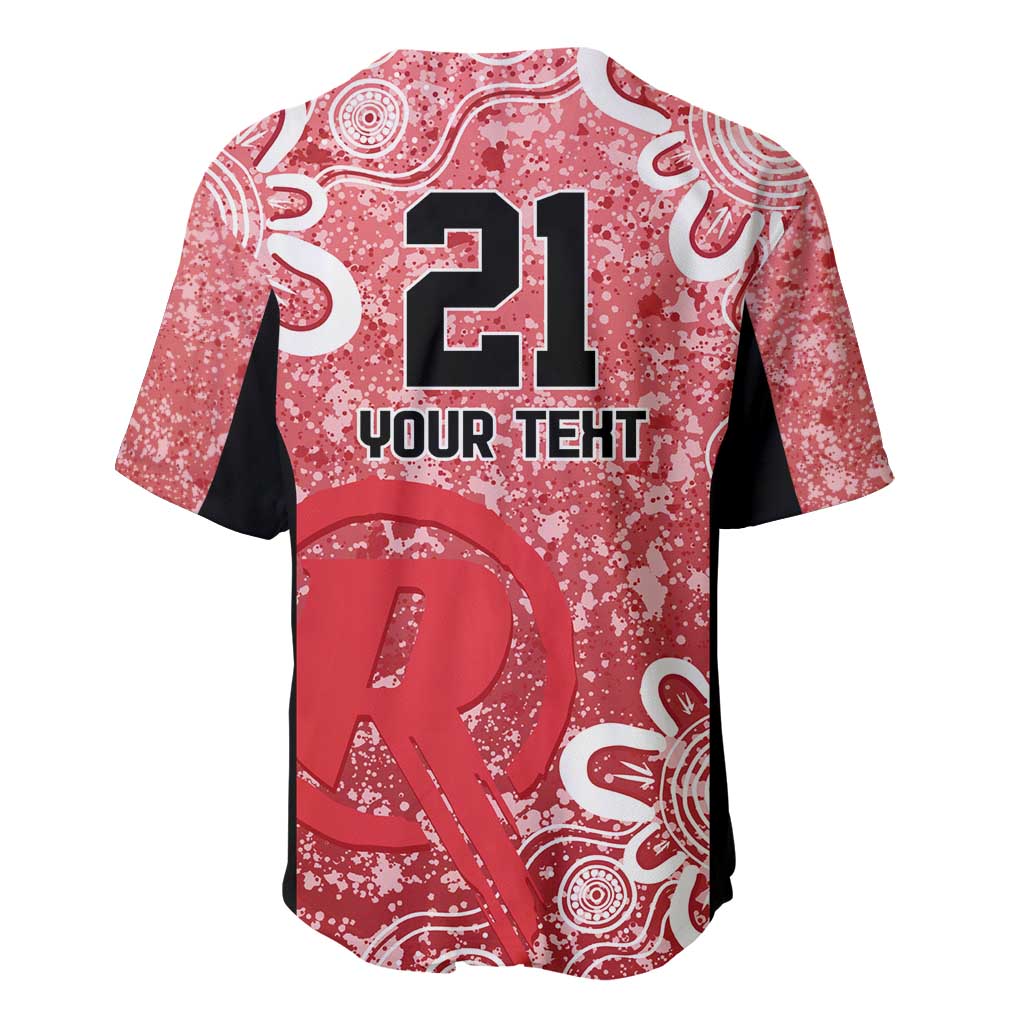 Australian Renegades Cricket Custom Baseball Jersey Minimalism Aboriginal