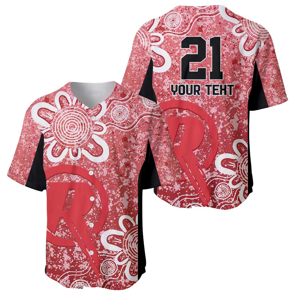 Australian Renegades Cricket Custom Baseball Jersey Minimalism Aboriginal