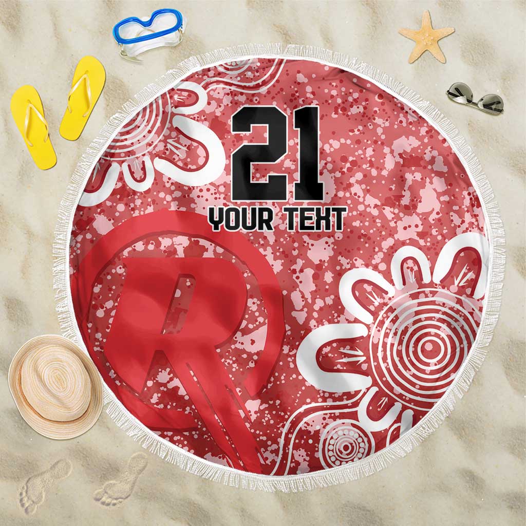 Australian Renegades Cricket Custom Beach Blanket Minimalism Aboriginal