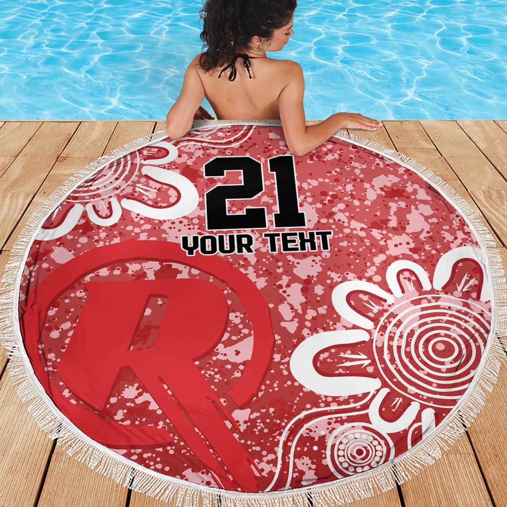 Australian Renegades Cricket Custom Beach Blanket Minimalism Aboriginal