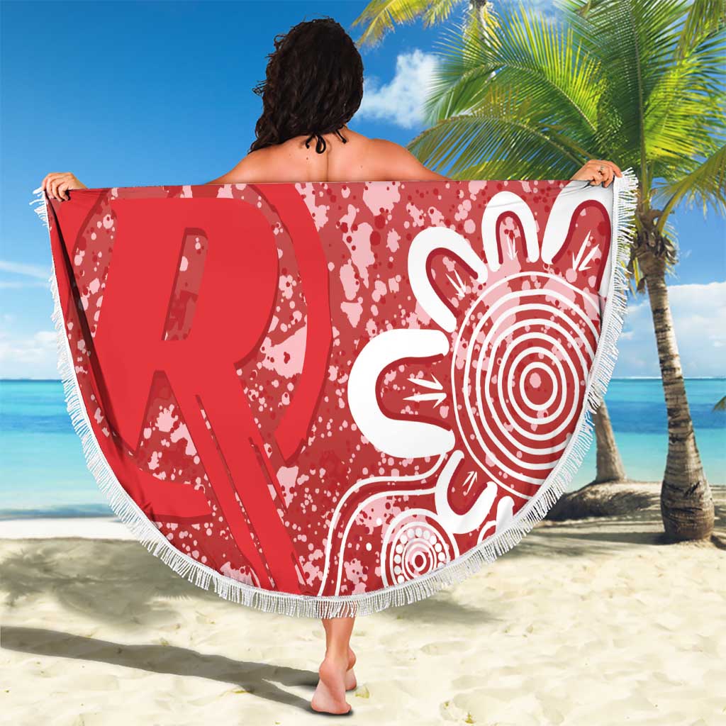 Australian Renegades Cricket Custom Beach Blanket Minimalism Aboriginal