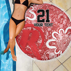 Australian Renegades Cricket Custom Beach Blanket Minimalism Aboriginal