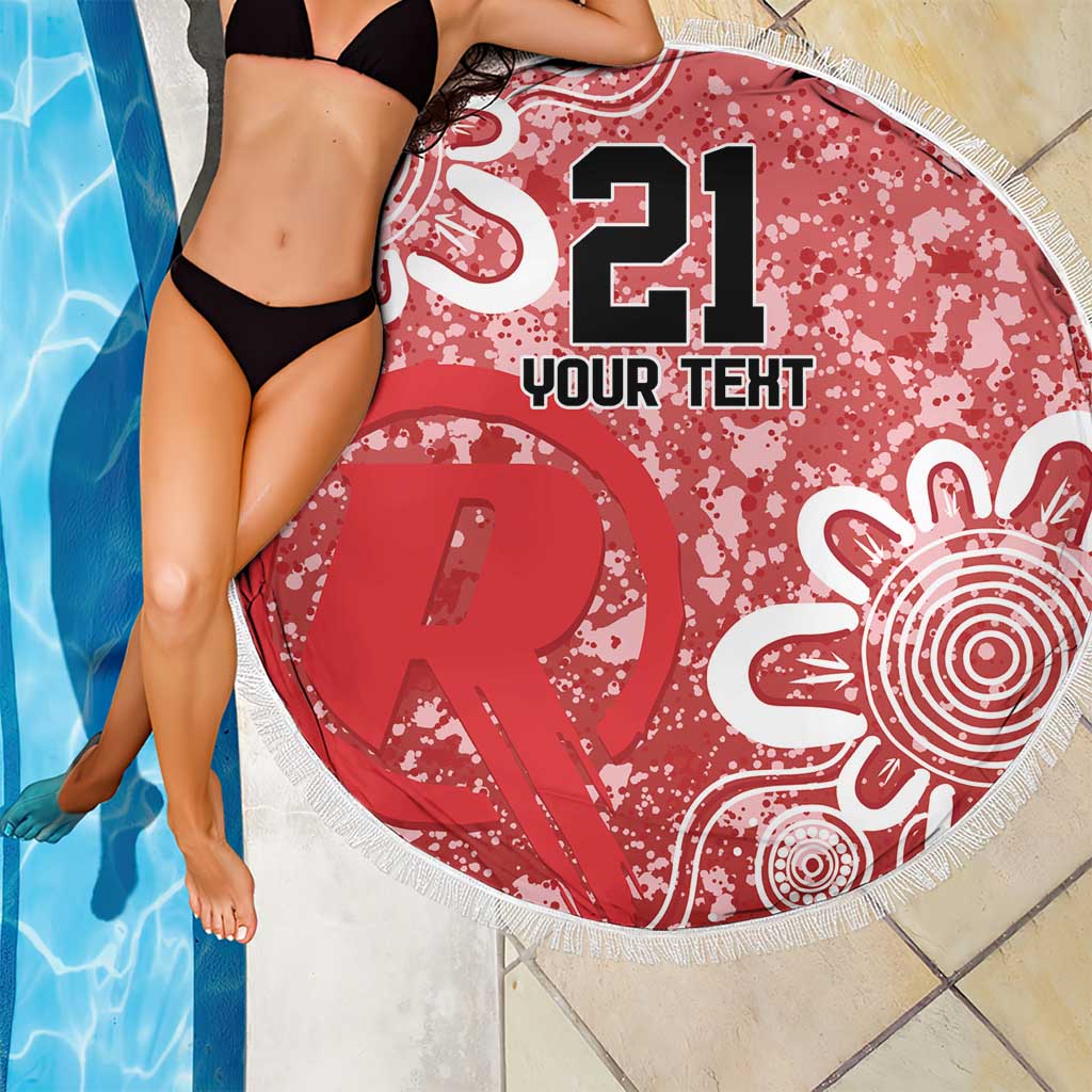 Australian Renegades Cricket Custom Beach Blanket Minimalism Aboriginal
