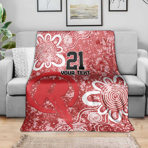 Australian Renegades Cricket Custom Blanket Minimalism Aboriginal