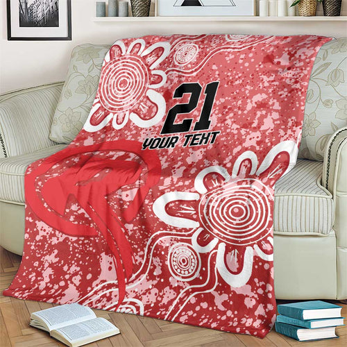 Australian Renegades Cricket Custom Blanket Minimalism Aboriginal