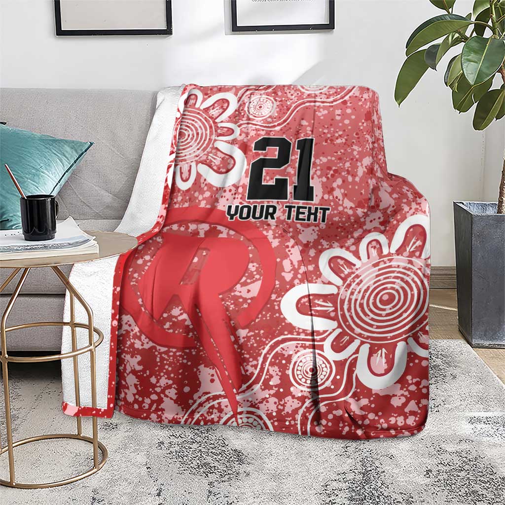 Australian Renegades Cricket Custom Blanket Minimalism Aboriginal