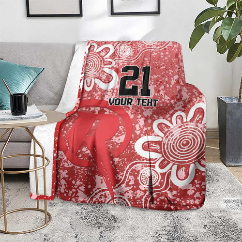 Australian Renegades Cricket Custom Blanket Minimalism Aboriginal