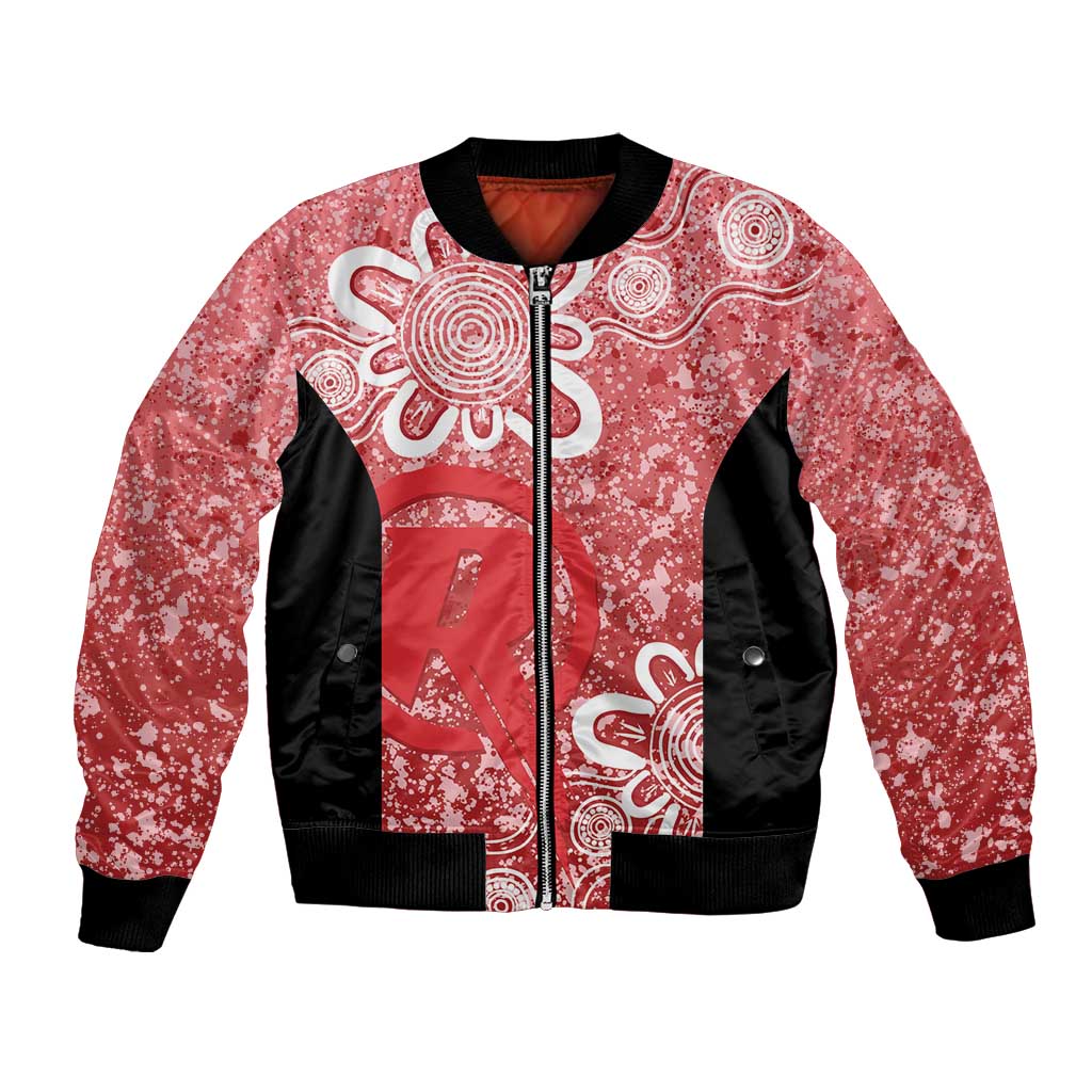 Australian Renegades Cricket Custom Bomber Jacket Minimalism Aboriginal