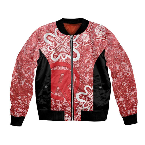 Australian Renegades Cricket Custom Bomber Jacket Minimalism Aboriginal