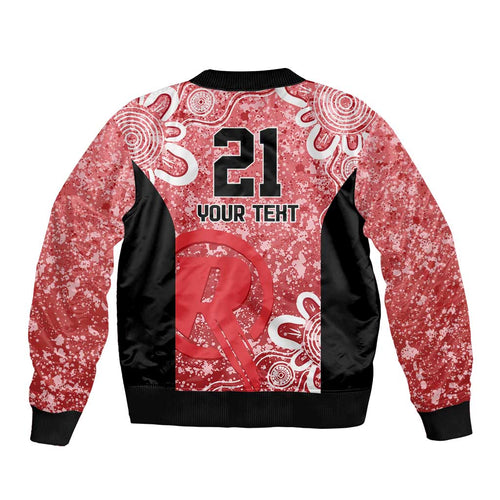 Australian Renegades Cricket Custom Bomber Jacket Minimalism Aboriginal