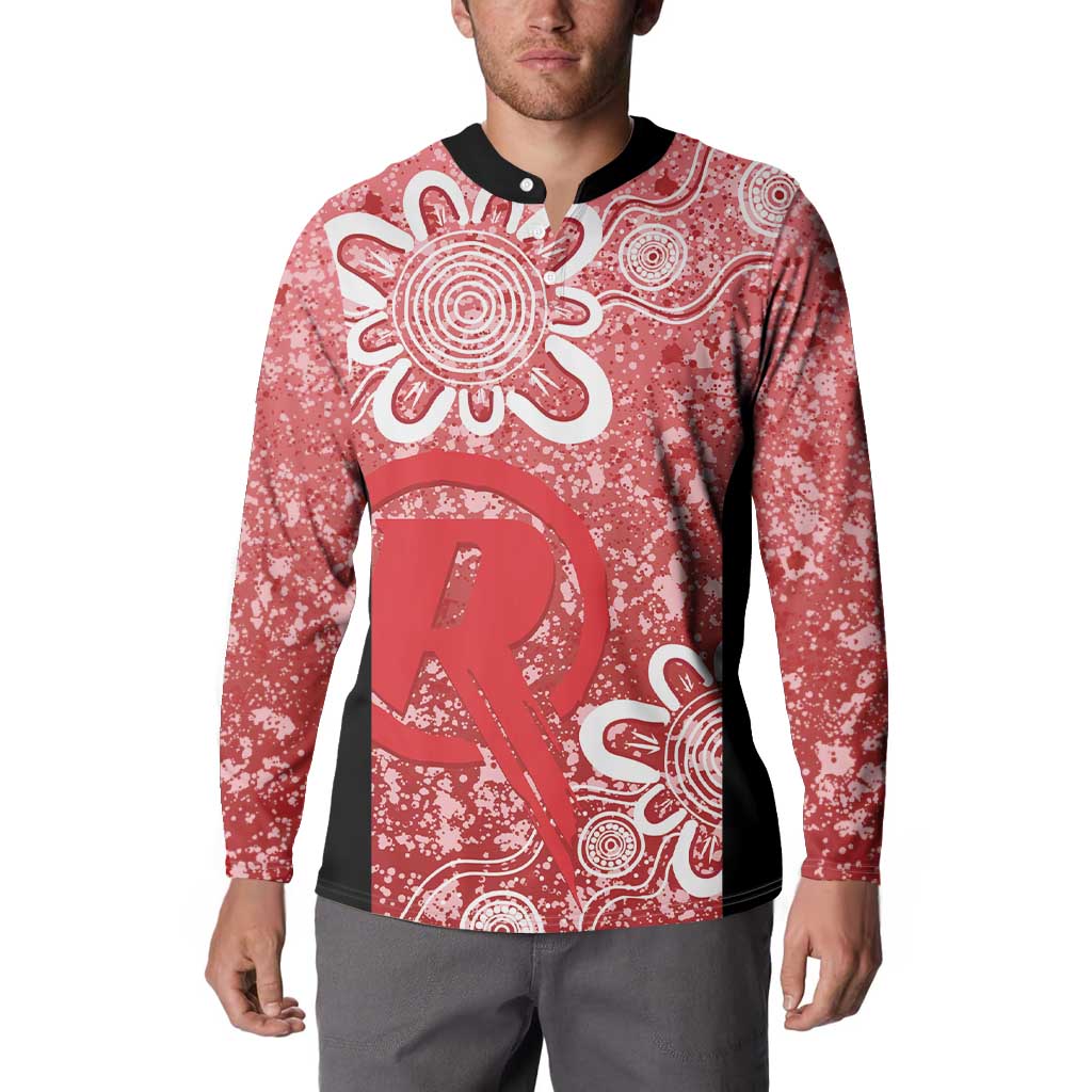 Australian Renegades Cricket Custom Button Sweatshirt Minimalism Aboriginal