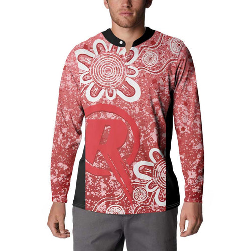 Australian Renegades Cricket Custom Button Sweatshirt Minimalism Aboriginal