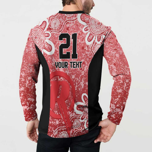 Australian Renegades Cricket Custom Button Sweatshirt Minimalism Aboriginal