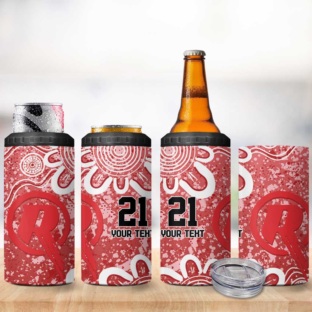 Australian Renegades Cricket Custom 4 in 1 Can Cooler Tumbler Minimalism Aboriginal