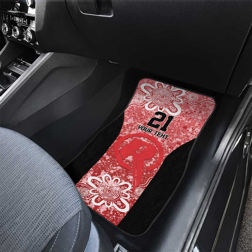 Australian Renegades Cricket Custom Car Mats Minimalism Aboriginal