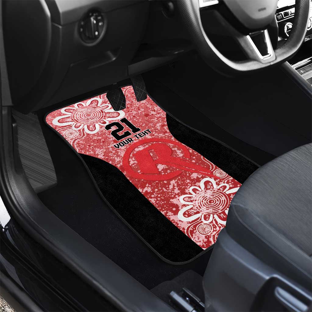 Australian Renegades Cricket Custom Car Mats Minimalism Aboriginal