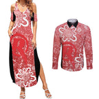 Australian Renegades Cricket Custom Couples Matching Summer Maxi Dress and Long Sleeve Button Shirt Minimalism Aboriginal