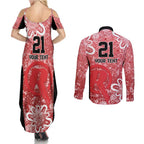 Australian Renegades Cricket Custom Couples Matching Summer Maxi Dress and Long Sleeve Button Shirt Minimalism Aboriginal