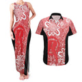 Australian Renegades Cricket Custom Couples Matching Tank Maxi Dress and Hawaiian Shirt Minimalism Aboriginal
