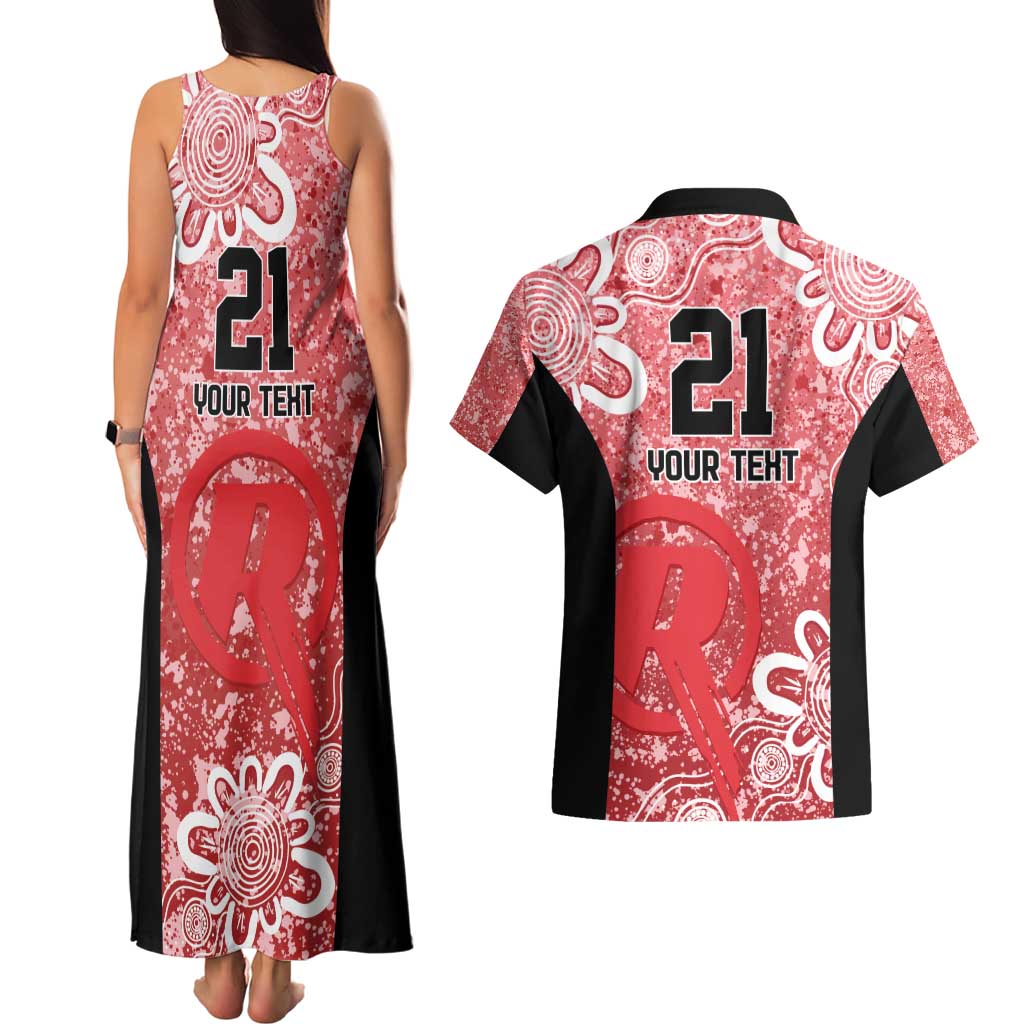 Australian Renegades Cricket Custom Couples Matching Tank Maxi Dress and Hawaiian Shirt Minimalism Aboriginal