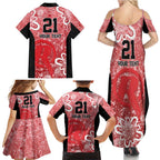 Australian Renegades Cricket Custom Family Matching Summer Maxi Dress and Hawaiian Shirt Minimalism Aboriginal
