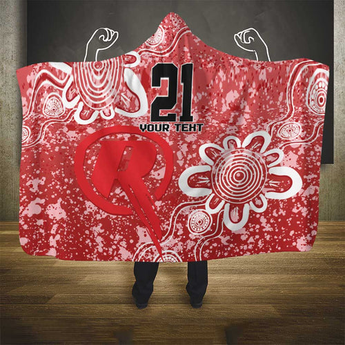 Australian Renegades Cricket Custom Hooded Blanket Minimalism Aboriginal