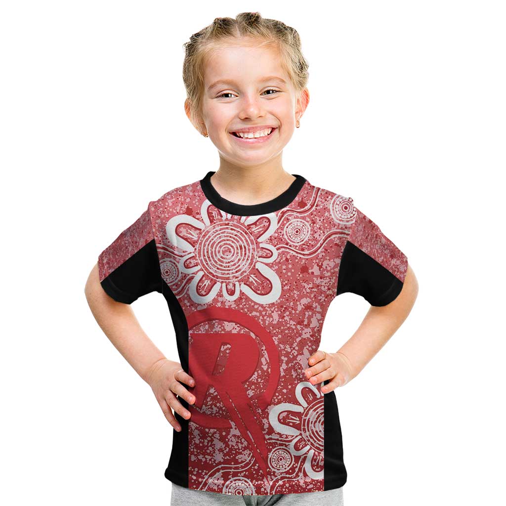 Australian Renegades Cricket Custom Kid T Shirt Minimalism Aboriginal