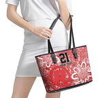 Australian Renegades Cricket Custom Leather Tote Bag Minimalism Aboriginal