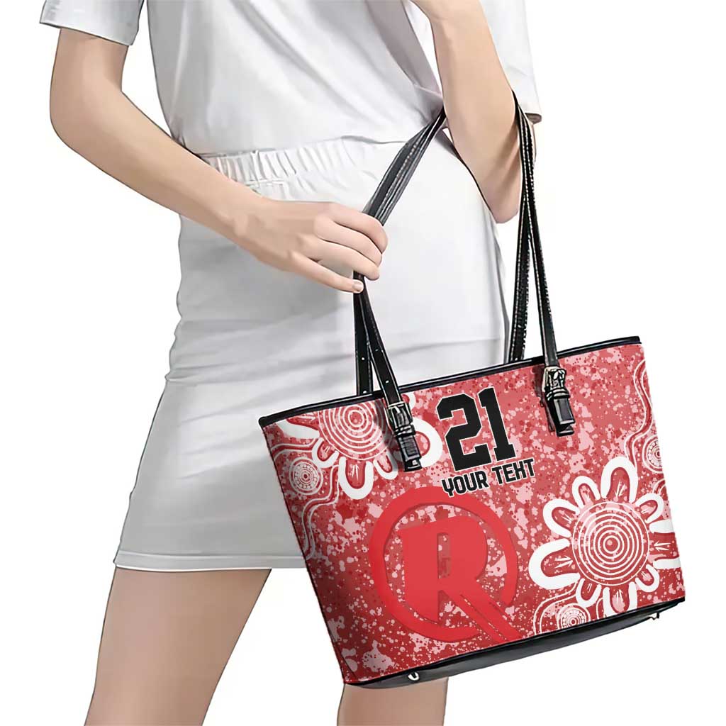 Australian Renegades Cricket Custom Leather Tote Bag Minimalism Aboriginal