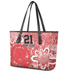 Australian Renegades Cricket Custom Leather Tote Bag Minimalism Aboriginal